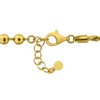 EVERLY JEWELRY | Yellow Plated Sterling Silver Rope 5mm Bead Bracelet, 6.5 inc+1 incext - 4 of 4