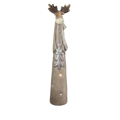 Northlight 30" Brown and Silver LED Lighted Reindeer Christmas Tabletop Figurine