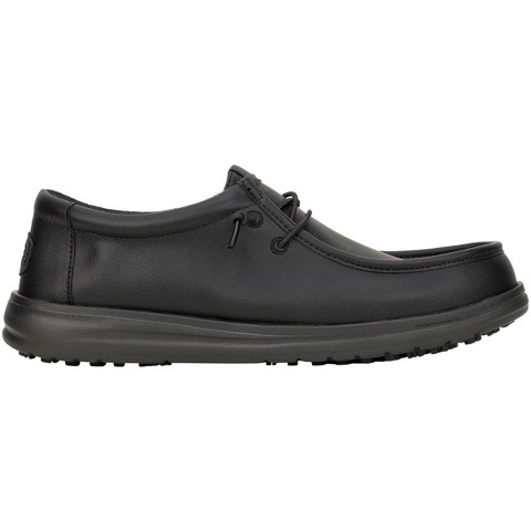 HEYDUDE Men Wally Work CE Classic Slip Resistant , Classic Black, 9