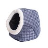 Armarkat Cuddle Cave Cat Bed C44 For Cats & Puppy Dogs, Blue Checkered  - image 4 of 4