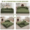 COZONY 4-in-1 Convertible Sleeper Sofa Bed, Corduroy Folding Couch with Deep Seat, Wide Armrests, No-Assembly Boneless - 4 of 4
