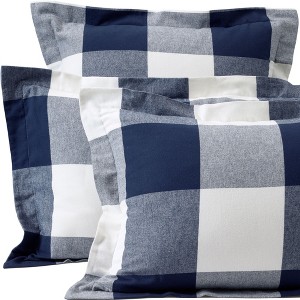 Comfy Super Soft Cotton Flannel Plaid Pillow Sham - 5oz - 1 of 3