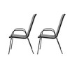 FURNIinspire Patio Seating Sets 2 Piece Patio Chairs, Garden Chairs With Breathable Fabric And Armrest High Backrest, Gray, 24.41“*24.41”*38.19“ - 2 of 4