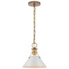 Nuvo Lighting Outpost 1 - Light Pendant in  Matte White/Burnished Brass - 3 of 4