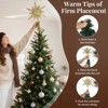 Aoibox 1 Piece 11 Inch Hexagonal Christmas Tree Topper USB Powered Remote Control 8 Light Modes Timer Champagne Gold Holiday Decor - 4 of 4