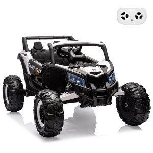 24V 2-Seater Kids Ride on Car with Remote Control, Lockable Doors, Music & LED Lights, Off-Road Electric UTV with Anti-Shock Design - 1 of 4