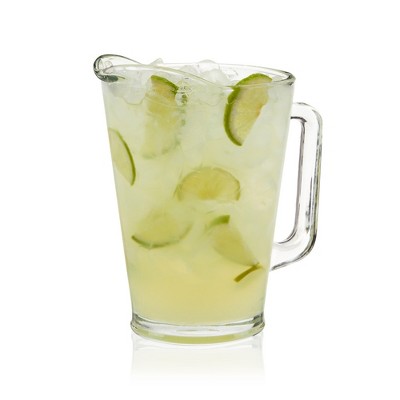True Large Clear Glass Round Pitcher, 60 oz Capacity