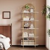 5-Tier Industrial Bookshelf, 71 Inch Tall Metal Arch Bookcase with Open Adjustable Shelves, for Living Room and Home Office - 2 of 4