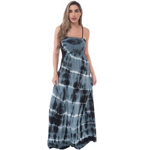 Riviera Sun Womens Maxi Dress  Smocked Adjustable Strap Long Sundress  Summer Dresses - 1 of 4