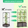 DoCred Raised Garden Bed Planter with Trellis & Wheels – Tomato Cage Planter Box for Climbing Vegetables, Indoor & Outdoor Use, Single & Multi-Pack - 3 of 4