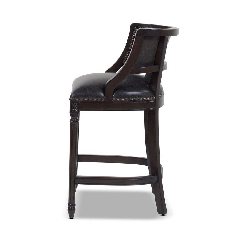 Jennifer Taylor Home Paris 26.5 inch Farmhouse Counter Height Bar Stool with Backrest, 2 of 9