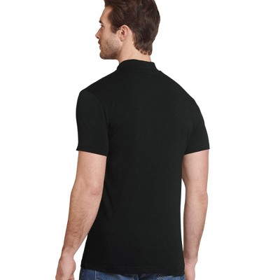 Jockey Men's Cotton Stretch Mock Neck Tee M Black Target