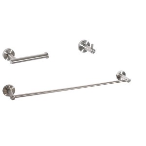 Elegant Lighting Freya 3-Piece Bathroom Hardware Set in Brushed Nickel - 1 of 4