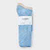Men's 2pk Casual Crew Socks - Goodfellow & Co™ Tan/Blue 6-12 - 2 of 3