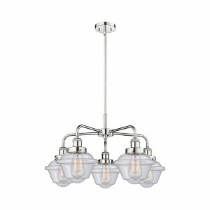 Oxford - 5 Light Stem Hung Chandelier In Art Deco Style-13.5 Inches Tall and 24.5 Inches Wide - 1 of 1