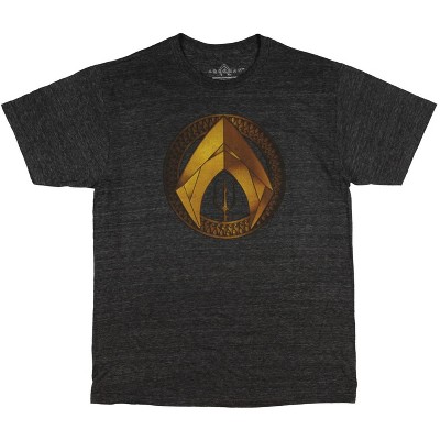 Seven Times Six Aquaman Ornate Gold Logo nice Graphic Men's T-Shirt Black