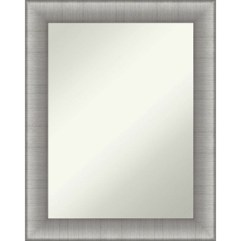 23&#34; x 29&#34; Non-Beveled Elegant Brushed Pewter Wall Mirror - Amanti Art, 1 of 9