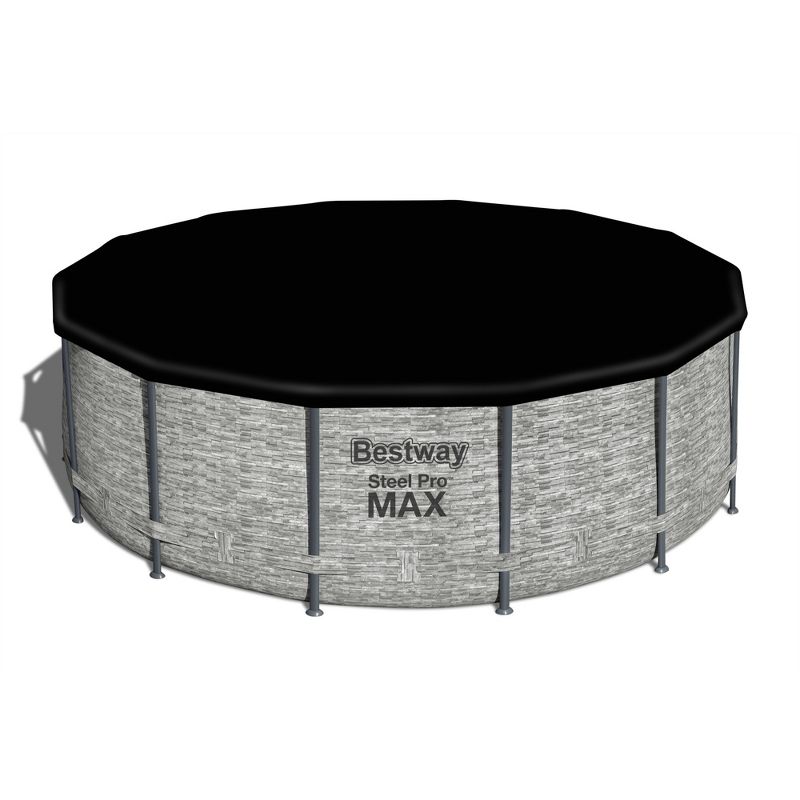 Bestway Steel Pro MAX Round Above Ground Swimming Pool Set with Metal Frame Filter Pump, Ladder, and Cover, 5 of 9