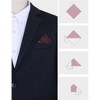 INSPIRE CHIC Men's Satin Leaf Embroidered Pocket Squares - 3 of 4