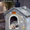 Indoor Foldable Soft Dog House, Warm Puppy & Cat Nest with Cushion ¨C Small (10¨C20 lbs), Gray - 2 of 4
