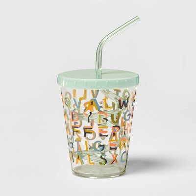 15oz Plastic ABC Kids' Swirly Straw Cup - Pillowfort™