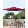 9FT Patio Umbrella Outdoor, Market Umbrella, Table Umbrella with Push Button Tilt and Crank, 8 Sturdy Ribs UV Protection Waterproof - 2 of 4