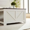 Coffee Table Farmhouse Coffee Table with Storage Cocktail Table,for Living Meeting Room with Half Open Storage Compartment - 4 of 4