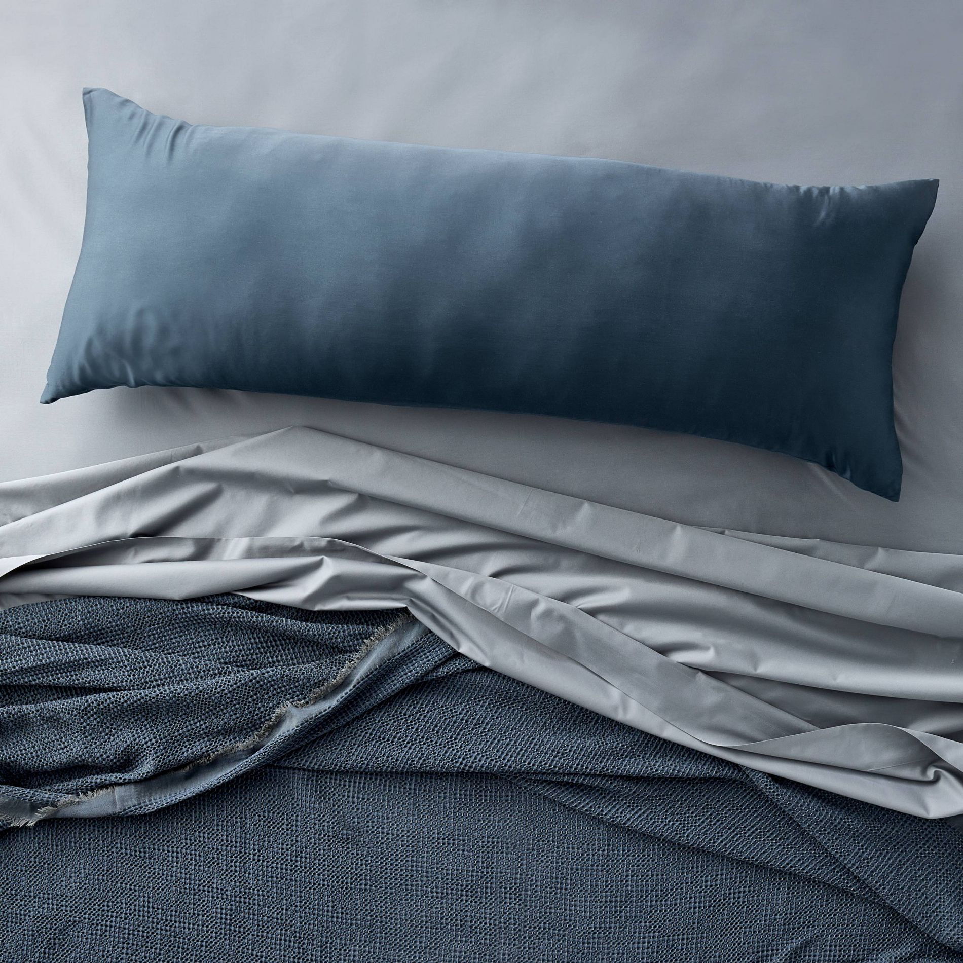 Blissful Rayon from Bamboo 400 Thread Count Body Pillow Cover Dark Mineral Blue - Casaluna™