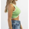 Women's RENA RIBBED CROP - OLIVACEOUS - 4 of 4