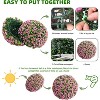 Flower Topiary Ball Decorative Balls 2PCS, Artificial Topiary Balls, for Outdoor Patio Garden and Indoor, Wedding Decoration - 4 of 4