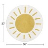 Sweet Jojo Designs Girl Kids Accent Floor Rug Boho Sun 30 in. Round Yellow and White - 2 of 4