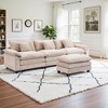 EHMKNP 112" L-Shaped Modular Sectional Sofa – Comfy Cloud Couch with Movable Ottoman, Deep Seat Cushions for Living Room - 3 of 4