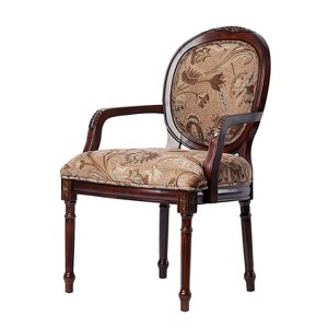 Comfort Pointe Belmont Oval Back Arm Chair Taupe - 1 of 4