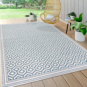 Marvao Diamond Trellis Indoor/Outdoor Area Rug - JONATHAN Y - 1 of 4
