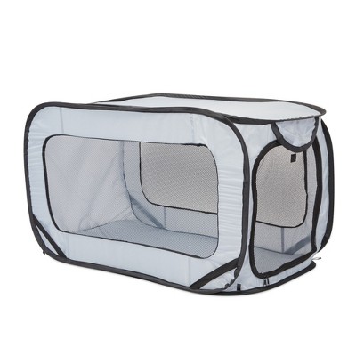 Zodaca Collapsible Dog Kennel Crate, Pop-Up Travel Crate for Medium Sized Dogs and Cats (37 x 20.5 x 21.5 In)