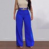 Coolmee Women's Palazzo Lounge Pants Stretchy Wide Leg Casual Pants Comfy High Waist Flowy Pants - 2 of 4