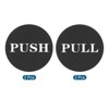Unique Bargains Round Acrylic Self-Adhesive Hotel Shop Push Pull Door Sign  4 Pcs - 3 of 4