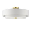 Livex Lighting Meridian 5 - Light Semi-Flush Mount in  Satin Brass - 2 of 2