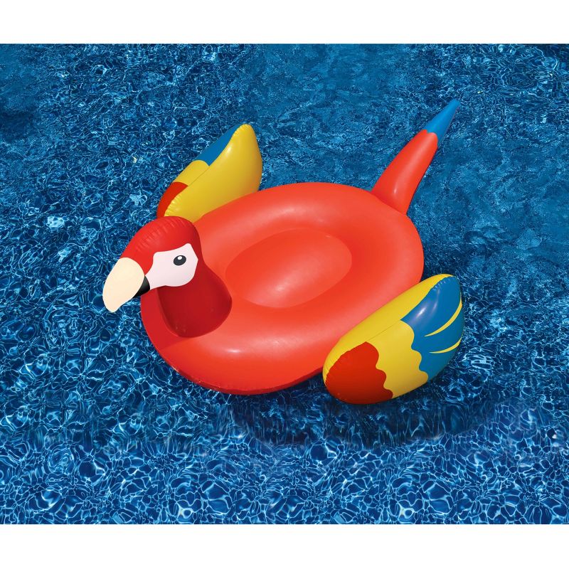 Swimline 93" Scarlet Macaw Parrot Novelty Inflatable Swimming Pool Floating Raft - Yellow/Red, 5 of 6