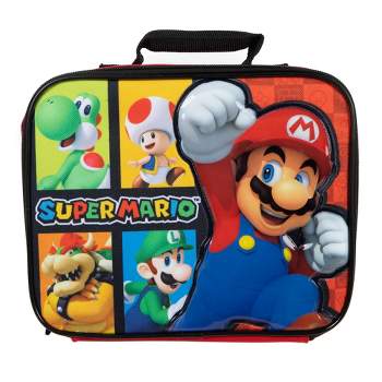 SUPER MARIO Bros Boy's Girl's Soft Insulated School Lunch Box (One Size,  Blue)