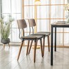 Nordlys Set of 2 Wood and Velvet Dining Chairs Modern Design Style Upholstery Dining Room - 2 of 4