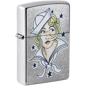 Zippo Sailor Girl Tattoo Design Windproof Lighter - 1 of 4