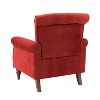 Set of 2 Galatea Wooden Upholstered Accent Armchair with Nailhead Trim | ARTFUL LIVING DESIGN-RED - 4 of 4