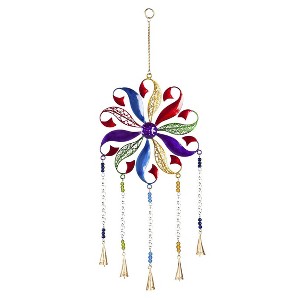 Multi-Colored Flower Metal Bell Chime - 1 of 3