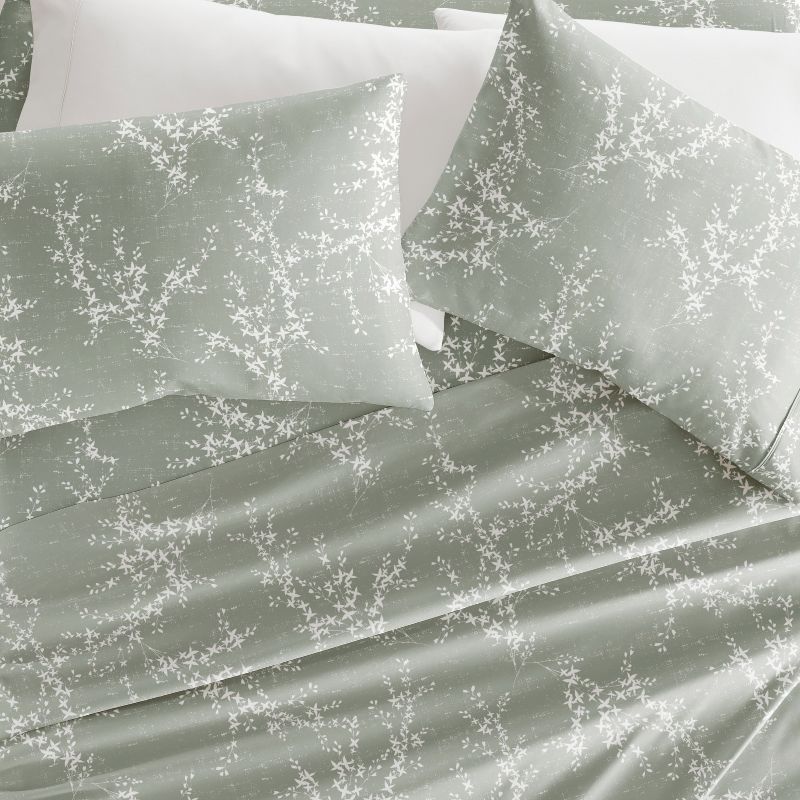 Pattern Bed Sheet Set, Soft Double Brushed Microfiber, 4 Piece, Delicate Details - Becky Cameron, 4 of 12