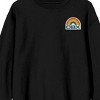 Outer Banks OBX Rainbow Graphic on Black Long Sleeve Adult Crew neck - 2 of 4