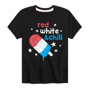 Boys' - Instant Message - Red, White, & Chill Classic Ice Cream Truck Popsicle Short Sleeve Graphic T-Shirt - 1 of 4