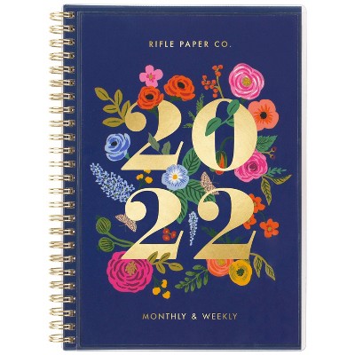 2022 Weekly/Monthly Planner Small 5.5"x8.5" Bouquet - Rifle Paper Co. for Cambridge