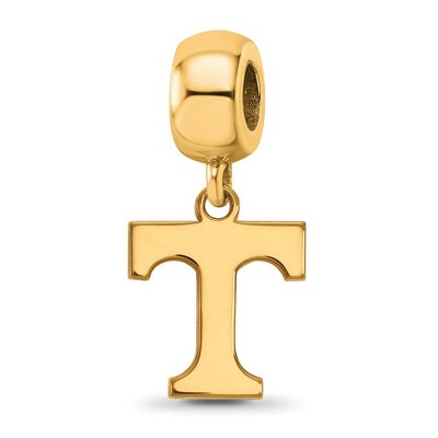 Black Bow Jewelry 14k Yellow Gold Plated Sterling Silver Tennessee Volunteers NCAA Bead Charm