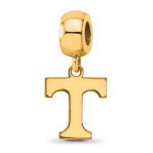 Black Bow Jewelry 14k Yellow Gold Plated Sterling Silver Tennessee Volunteers NCAA Bead Charm - 1 of 4
